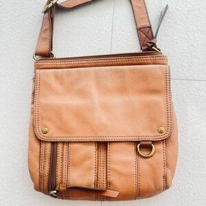 FOSSIL Tan Leather Shoulder Bag